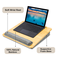 Plateau rectangulaire en bambou pour ordinateur portable, avec poignée et tapis de souris, idéal pour la maison et le bureau – Fournisseur direct usine