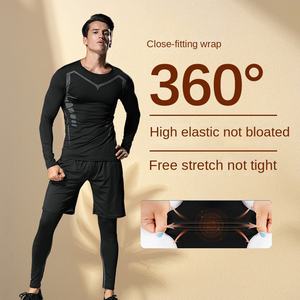 Spor açık ev Fitness uzun kollu mayo, sıkıştırma takım elbise, eğitim takım elbise, koşu giysisi, çabuk kuruyan T-Shirt - Product Image 2