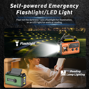 Radio d'urgence solaire rechargeable 20000 mAh FM/AM avec manivelle, radio <span class=keywords><strong>Internet</strong></span> et lampe de poche – Vente en gros usine - Product Image 4