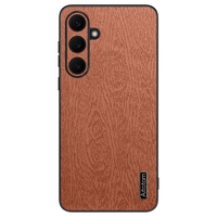 Étui en cuir PU Grain d'arbre pour Samsung Galaxy S25 FE Edge S24 Plus S23 Ultra A56 A36 A26 A16 A06 A05 A05S A15 couverture de peau arrière