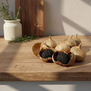 <span class=keywords><strong>Ail</strong></span> noir fermenté chinois <span class=keywords><strong>non</strong></span> <span class=keywords><strong>pelé</strong></span>, de qualité supérieure, taille 3,5-4,0 cm, naturel, vieilli à la chaleur, entier - Product Image 1