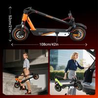 Trottinette électrique Mankeel MK086 pour adultes, moteur 500W, 48V, autonomie 45 km, homologuée pour la route en UE, 25 km/h, trottinette pour ville et sentiers légers