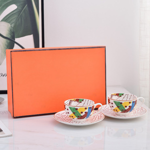 Best Selling British Style Concentrated Luxury Porcelain 2 <b>Cups</b> and <b>Saucers</b> - Product Image 2