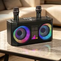 Altavoz de Karaoke de carga inalámbrica de 15W Altavoz Bluetooth portátil de 40W con micrófono y soporte para teléfono
