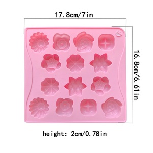 แม่พิมพ์เค้กขายส่ง 14 ช่อง แม่พิมพ์ซิลิโคนสำหรับทำขนมกัมมี่ บิสกิต พุดดิ้ง ของหวาน และแม่พิมพ์อบขนม - Product Image 6