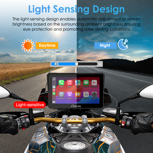 Navegador para Motocicleta Carpuride de 7 Pulgadas con Cámaras, Carplay Inalámbrico, Pantalla Táctil Impermeable, Compatible con Radio Estéreo para Motocicleta - Product Image 5