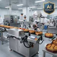 Machine d'étiquetage automatique haute précision RICIO pour boîtes d'autocollants colorés, avec fonction de scellage par enroulement de ruban et étiqueteuse à dessus plat