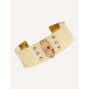 Bracelet manchette ajustable YFB B246 tendance été en résine, cristal et acier inoxydable pour femme – Vente en gros - Product Image 1