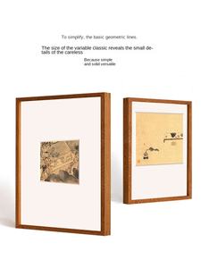 Cornice per Foto A3 in Legno Massello di Teak - Design Tradizionale Cinese Personalizzabile Fai-da-Te, Grande Formato per Appendere Foto e Calligrafia - Product Image 4