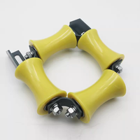 Dispositif de guidage d'ascenseur moderne RBC pour chaîne de compensation de fosse avec roue 90x59 jaune, usage hôtelier