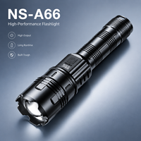 Lampe torche d'urgence en alliage d'aluminium étanche IP44, LED rechargeable avec USB Type-C, focalisation réglable, projecteur extérieur