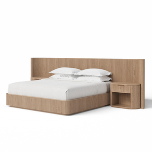 Sang Trọng Hiện Đại Đồ Nội Thất Nhà Đồ Nội Thất Phòng Ngủ Giường Khung Bằng Gỗ Rắn Giường Mở Rộng Nơi Trú Ẩn Bảng Điều Chỉnh Giường Với Mở Đầu Giường - Product Image 2