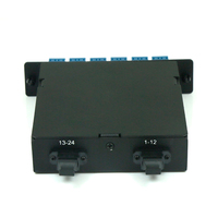 Cassette de Fibre Optique en Aluminium OEM d'Usine 12 LC Duplex 24 Fibres Monomodes MPO MTP pour Panneau de Brassage Réseau de Centre de Données 5G