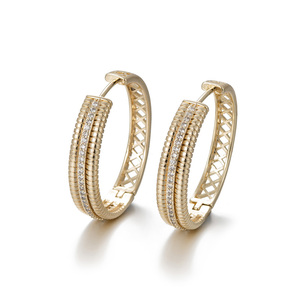 <span class=keywords><strong>Orecchini</strong></span> di Lusso dal Design alla Moda Direttamente dalla Fabbrica, <span class=keywords><strong>Orecchini</strong></span> a Cerchio in Oro Giallo 18K per Ragazze - Product Image 1