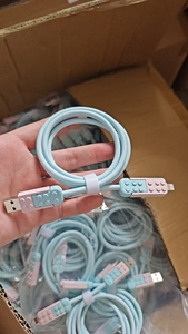 One <b>Cable</b> Four Uses 4 in 1 Building Block Style+USB/Type-C/ Multi Interface+PD+QC Fast Charging Data <b>Cable</b> for Multi devices - Product Image 6