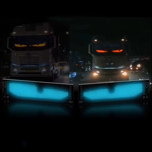 Panneau d'affichage animé à LED RGB programmable par application intelligente pour accessoires de voiture et de camion, yeux de démon lumineux - Product Image 1