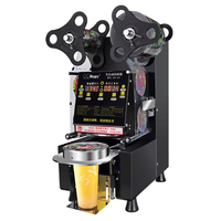 Scelleuse automatique de gobelets en plastique commerciale, machine à sceller les boissons, le lait et le thé, équipement électrique pour les magasins de bubble tea