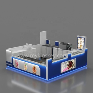 <span class=keywords><strong>Kiosque</strong></span> de présentation d'aliments en stratifié solide, 10 pouces, présentoir de crème glacée en rouleau, support d'exposition de gel ato avec idée de chariot à yaourt glacée - Product Image 5