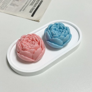 Moule en silicone 3D DIY pour bougie en résine florale, pivoine, pour décoration intérieure, moule à bougie parfumée, vente en gros - Product Image 2