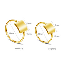 Chevalière Bague Or 18K pour Femme en Acier Inoxydable Minimaliste Déclaration Bague Gravée Bijoux Personnalisés Cadeau