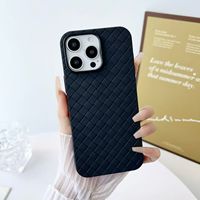 Coques de téléphone portable CaseMe de luxe en TPU antichoc et étanches avec support magnétique, motif tressé en treillis