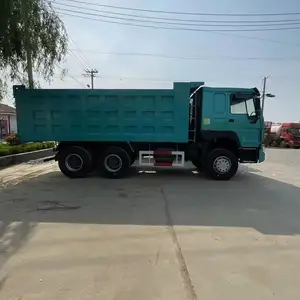 Caminhão basculante usado para construção urbana, 371hp, 375hp, 6x4, caminhão pesado, azul, vermelho, para exportação, em oferta