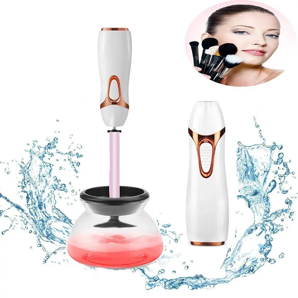 Private LOGO Automatic Electric Makeup Brush Cleaner Convenient Silicone Make up Brushes Washing Cleanser Cleaning Tool Machine