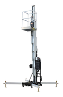 Nacelle élévatrice verticale télescopique autopropulsée à mât unique, modèle Smart Sky Lift, avec chenilles, disponible en 4.7M, 6.2M, 8M, 9.2M, 10.4M, 12M