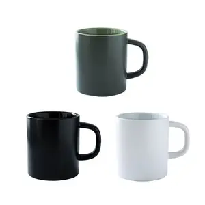 Tasse à café en porcelaine, en céramique mate, extérieur, marque de café, grande capacité 16oz/500ml, Logo imprimé personnalisé, Style court, pour boissons - Product Image 1