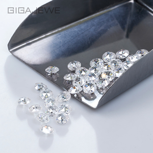 GIGAJEWE Forma redonda Rose <span class=keywords><strong>Cut</strong></span> Drill Holes <span class=keywords><strong>Moissanite</strong></span> White D Color VVS1 El mejor corte manual Excelente corte para la fabricación de joyas - Product Image 5