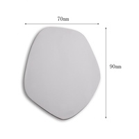 Nouveau design personnalisé, mini miroir de poche carré en acier inoxydable et cuir PU, à une seule face