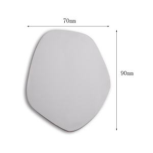 New Design Customized Shape Mini Hand Held Cosmetic Stainless PU Leather Pocket <b>Mirror</b> - Product Image 3