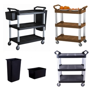 Industriële Plastic Voedsel Serveren <span class=keywords><strong>Trolley</strong></span> Met Ballon Twee Wielen Gereedschap Handkarren & Trolleys Voor Hotel & Restaurant Gebruik - Product Image 2