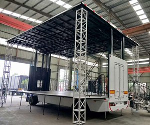 Dịch Vụ Cấu Trúc Sự Kiện Ngoài Trời Di Động Giai Đoạn Sàn Phẳng <span class=keywords><strong>Truss</strong></span> Trailer Đối Với Concert - Product Image 4