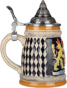 Para <span class=keywords><strong>Stanley</strong></span> Steel Germany 7L Oktoberfest Tankard Jarra de cerveza con <span class=keywords><strong>tapa</strong></span> de Peltre y Cuerno para vino Regalo del Día del Padre - Product Image 5