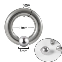 Anneau Captif en Acier Inoxydable Chirurgical Personnalisé Gros Calibre Anneau PA à Ressort pour Piercing Corporel