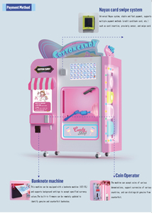 Candy Sugar Robot Máquinas expendedoras comerciales Pantalla grande Mini máquina <span class=keywords><strong>de</strong></span> algodón <span class=keywords><strong>de</strong></span> azúcar Hot Large Auto Magic Cotton para niños proporcionados - Product Image 6