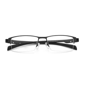 Nouvelle monture de lunettes carrée semi-sans monture en TR90 pour hommes, branches flexibles, style professionnel, pour myopie 31263 - Product Image 2