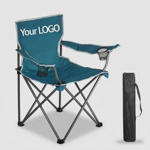 เก้าอี้พับแคมป์ปิ้งแบบพกพาพร้อมที่วางแก้วสแตนเลสอ็อกซ์ฟอร์ดขายส่ง - Product Image 1