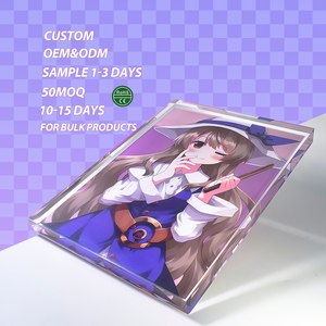 Hanxin Wholesale Transparent 20mm Custom UV Printing Anime Cartoon Plastic Crafts Birthday Gifts Custom Acrylic Brick