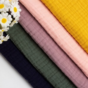 Tela de Crepé de Algodón Orgánico de Doble Capa, Tela de Muselina para Mantas de Bebé y Pijamas, en Oferta - Product Image 2