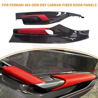 Pour Ferrari 488, style OEM, panneau de porte en fibre de carbone sèche, garnitures de porte, accessoires intérieurs de voiture, accessoires automobiles