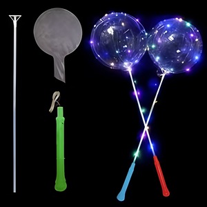 แท่งไฟ LED หลากสีขนาด 20 นิ้ว พร้อมถ้วยและลูกโป่ง สำหรับงานแต่งงาน งานวันเกิด ขายส่ง - Product Image 2