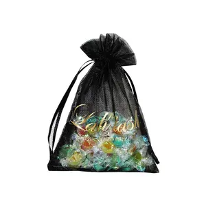 Free Samples Beautiful Delicate Organza Drawstring Bag Custom Size And Logo Reusable Organza Bag Gift/Jewelry/Cosmetic Packaging