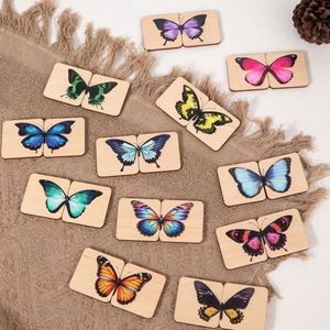 Jouet de puzzle en bois Montessori pour tout-petits, apprentissage réaliste du papillon, pour garçon et fille - Product Image 6