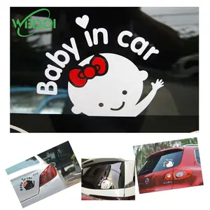 1PCS 3D Auto Aufkleber niedlichen Cartoon Baby im Auto Erwärmung Dekoration Aufkleber reflektierende Vinyl Styling Aufkleber