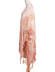 Envío rápido Vintage Burnout Velvet Kimono con borla chal largo Wrap 108*90cm flores seda sensación bufandas musulmanas para mujeres - Product Image 3