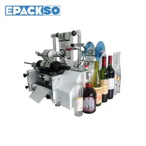 High Efficiency Semi Automatic Labeling Machine For Round Bottles Small Bottle Labeler