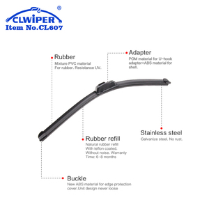 Pièces automobiles : Accessoires automobiles universels, Lames de pare-brise souples en caoutchouc de qualité pour voiture - Product Image 4