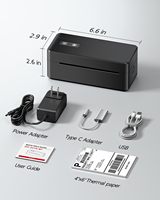 Impresora Térmica Inalámbrica Phomemo 2410BT, Impresora de Códigos de Barras, Impresora de Etiquetas de Envío para UPS, USPS, DHL, TIKTOK